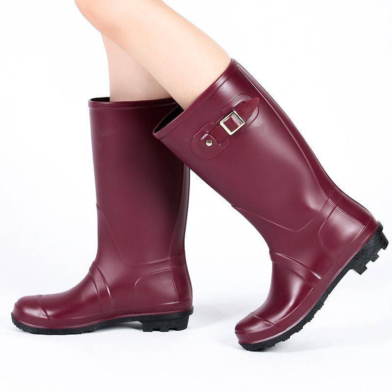 2×1 Bota impermeable al aire libre de mujer ,Chelsea caucho negro Botas de agua y Cubierta de Zapatos 2x1 Bota impermeable al aire libre de mujer ,Chelsea caucho negro