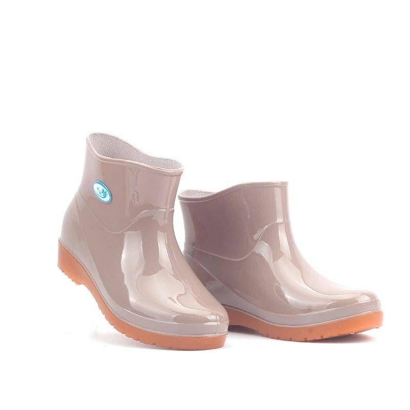 Botas de lluvia gruesas y cálidas para mujer, antideslizantes Botas de agua y Cubierta de Zapatos Botas de lluvia gruesas y cálidas para mujer, antideslizantes