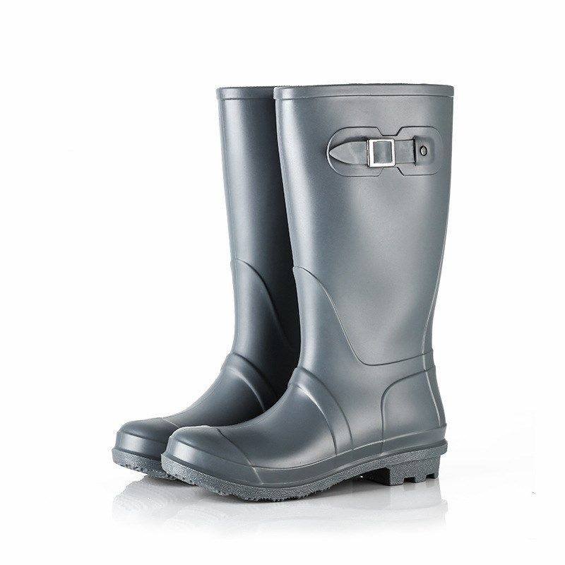 2×1 Bota impermeable al aire libre de mujer ,Chelsea caucho negro Botas de agua y Cubierta de Zapatos 2x1 Bota impermeable al aire libre de mujer ,Chelsea caucho negro