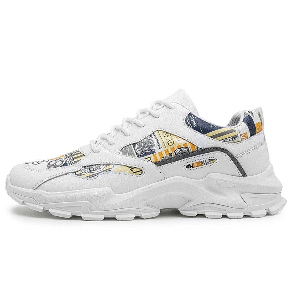 Zapatillas deportivas casuales de cuero PU para hombre Zapatillas de Hombres Zapatillas deportivas casuales de cuero PU para hombre