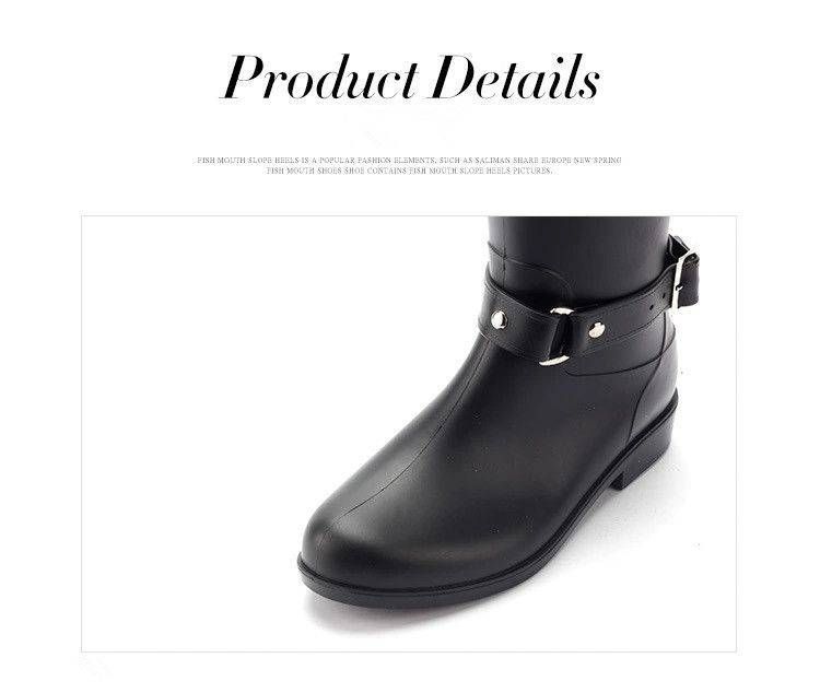 Botas de agua impermeables para mujer, altas Botas de agua y Cubierta de Zapatos Botas de agua impermeables para mujer, altas