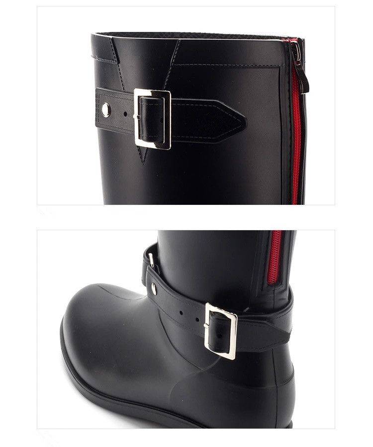 Botas de agua impermeables para mujer, altas Botas de agua y Cubierta de Zapatos Botas de agua impermeables para mujer, altas