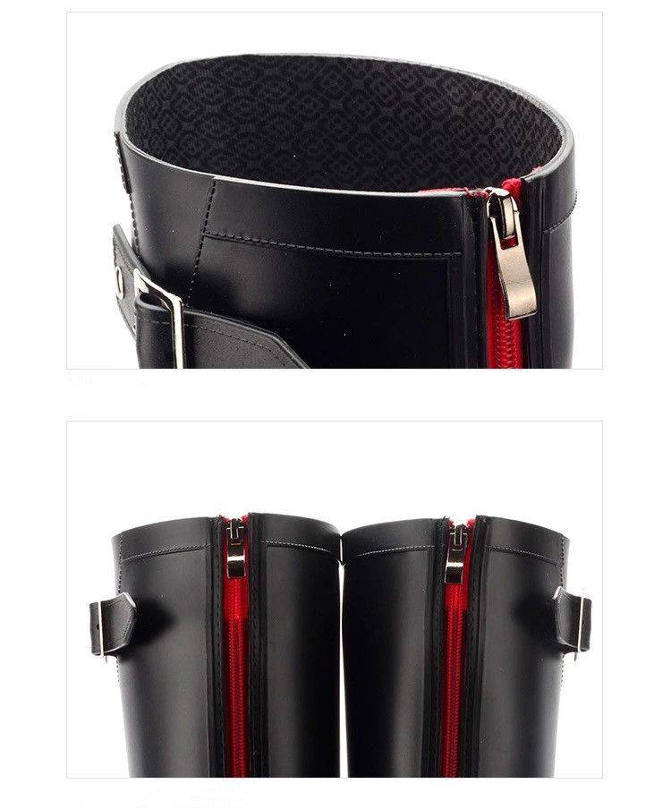 Botas de agua impermeables para mujer, altas Botas de agua y Cubierta de Zapatos Botas de agua impermeables para mujer, altas