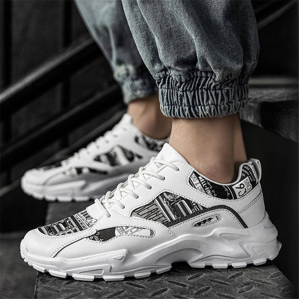 Zapatillas deportivas casuales de cuero PU para hombre Zapatillas de Hombres Zapatillas deportivas casuales de cuero PU para hombre