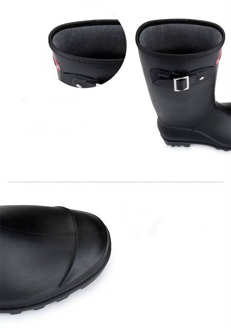 Botas para la lluvia altas para mujer, modernas, color rosa, reutilizables Botas de agua y Cubierta de Zapatos Botas para la lluvia altas para mujer, modernas, color rosa, reutilizables