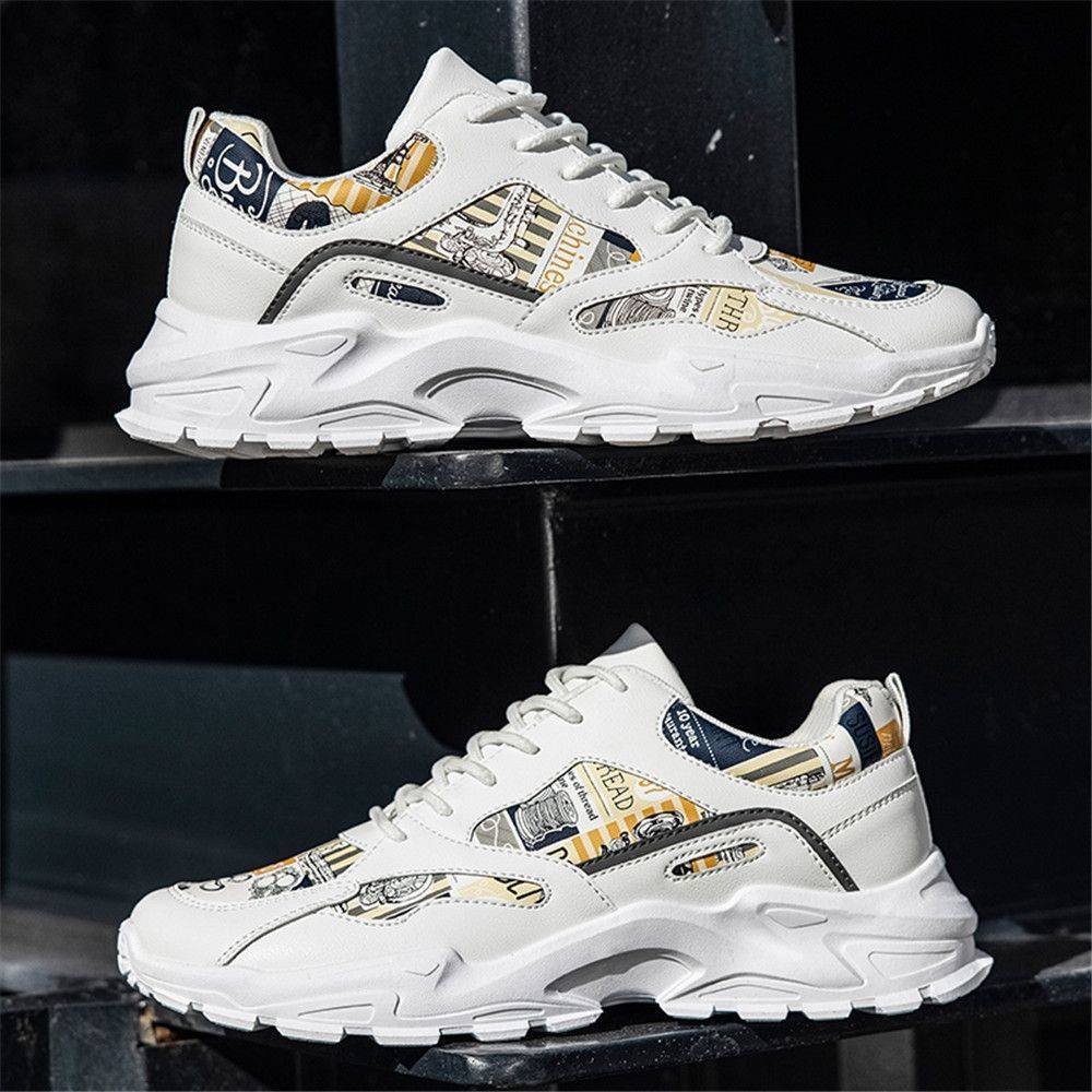 Zapatillas deportivas casuales de cuero PU para hombre Zapatillas de Hombres Zapatillas deportivas casuales de cuero PU para hombre