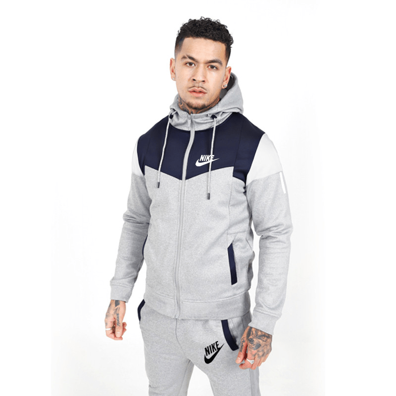 Chaqueta con capucha empalmada para hombre Chándal para hombre Chaqueta con capucha empalmada para hombre