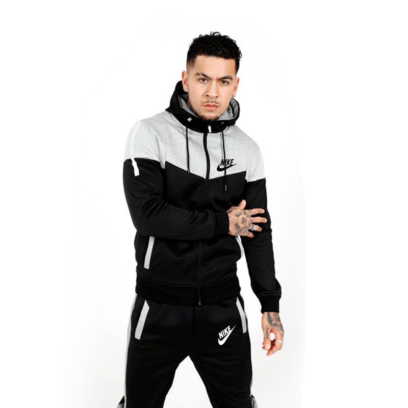 Chaqueta con capucha empalmada para hombre Chándal para hombre Chaqueta con capucha empalmada para hombre