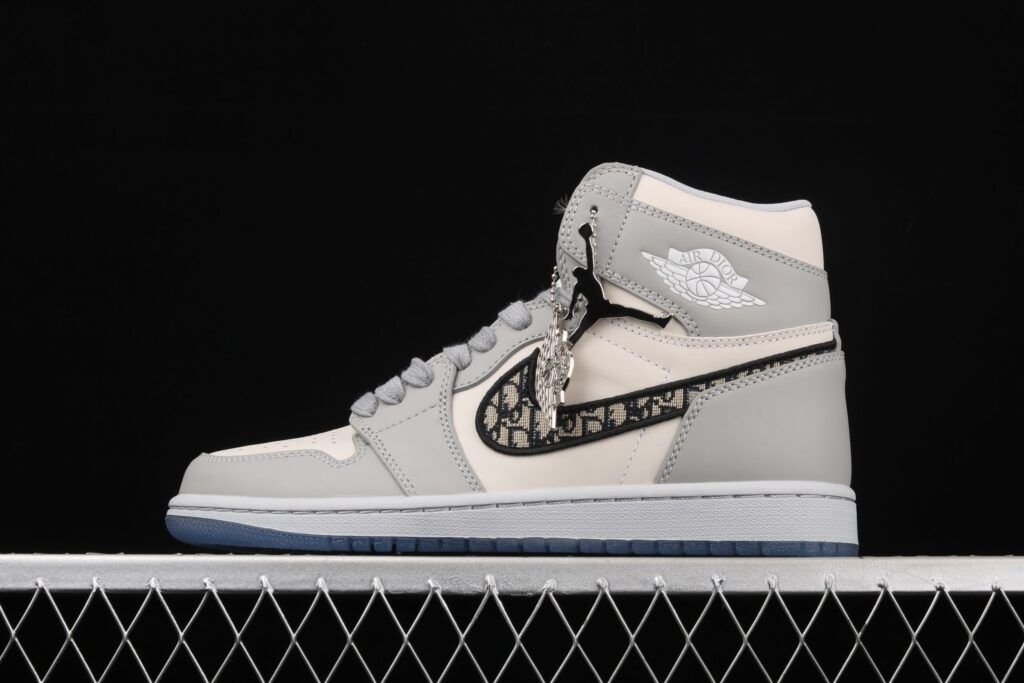 Air Jordán 1 High AJ1 Dior Joint White Grey High Zapatillas de Hombres Air Jordán 1 High AJ1 Dior Joint White Grey High