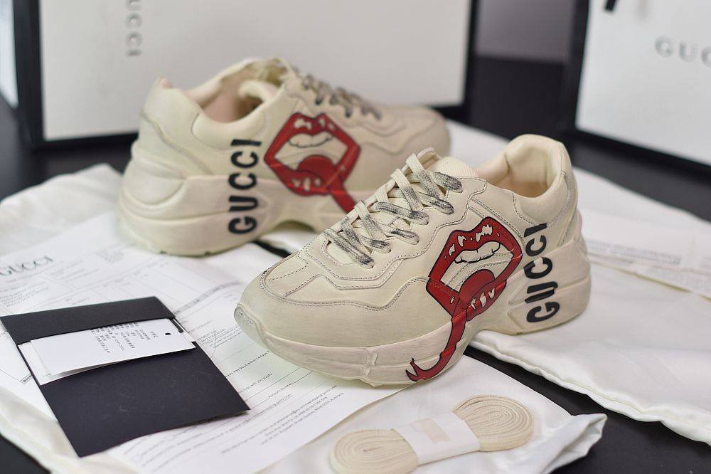 Zapatillas Gucci Daddy 5D Leather Horned Vintage Zapatillas de Mujer Zapatillas Gucci Daddy 5D Leather Horned Vintage