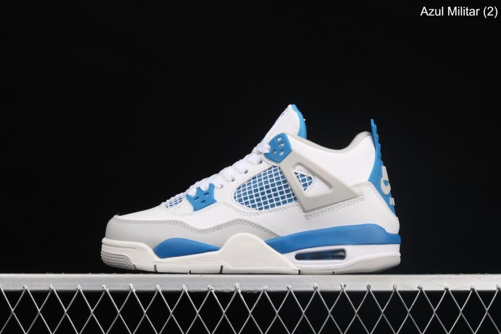 Air Jordan 4 Retro Military Blue AJ4 Joe 4 Blanco Azul Zapatillas de Hombres Air Jordan 4 Retro Military Blue AJ4 Joe 4 Blanco Azul