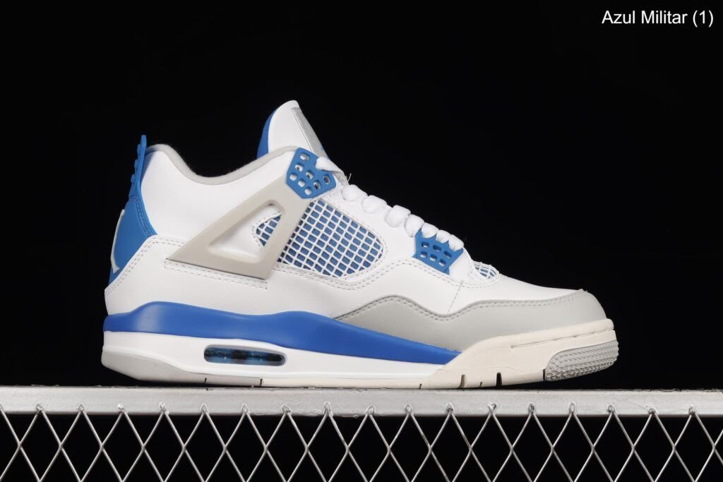 Air Jordan 4 Retro Military Blue AJ4 Joe 4 Blanco Azul Zapatillas de Hombres Air Jordan 4 Retro Military Blue AJ4 Joe 4 Blanco Azul