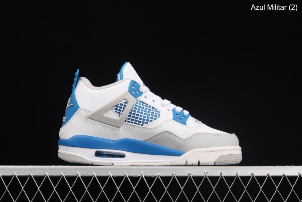 Air Jordan 4 Retro Military Blue AJ4 Joe 4 Blanco Azul Zapatillas de Hombres Air Jordan 4 Retro Military Blue AJ4 Joe 4 Blanco Azul