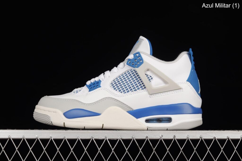 Air Jordan 4 Retro Military Blue AJ4 Joe 4 Blanco Azul Zapatillas de Hombres Air Jordan 4 Retro Military Blue AJ4 Joe 4 Blanco Azul