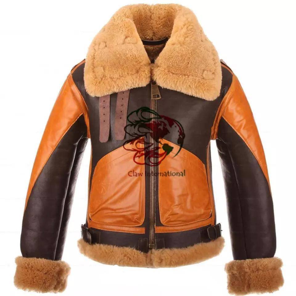 Chaquetas de cuero de piel de oveja para hombre Parkas ,Chaquetas y Cazadoras para Hombres Chaquetas de cuero de piel de oveja para hombre
