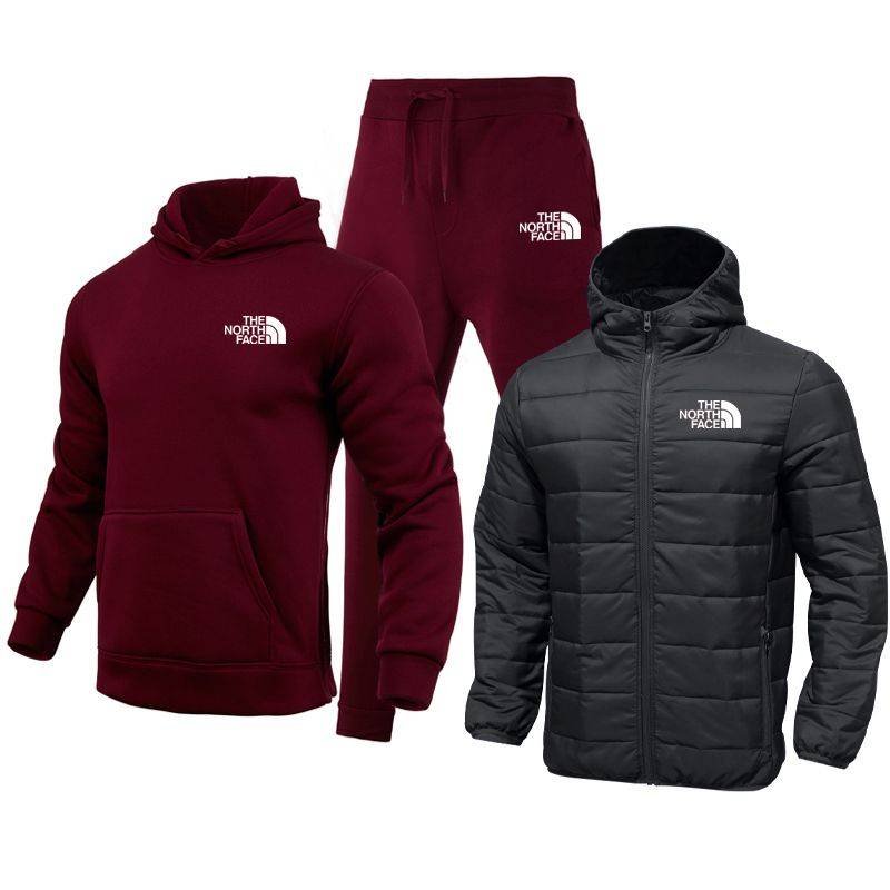 Conjunto de tres piezas pantalón Chándal para hombre Conjunto de tres piezas pantalón