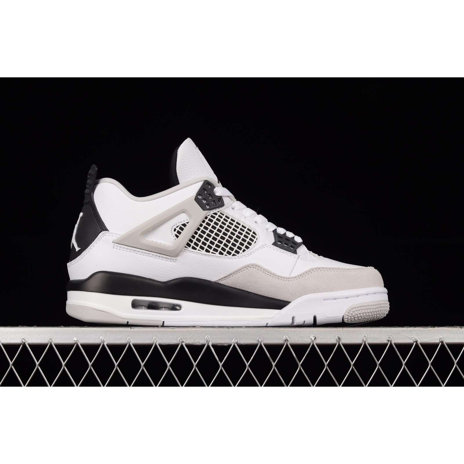 Air Jordan 4 «Military Black costuras grises y negras Zapatillas de Hombres Air Jordan 4