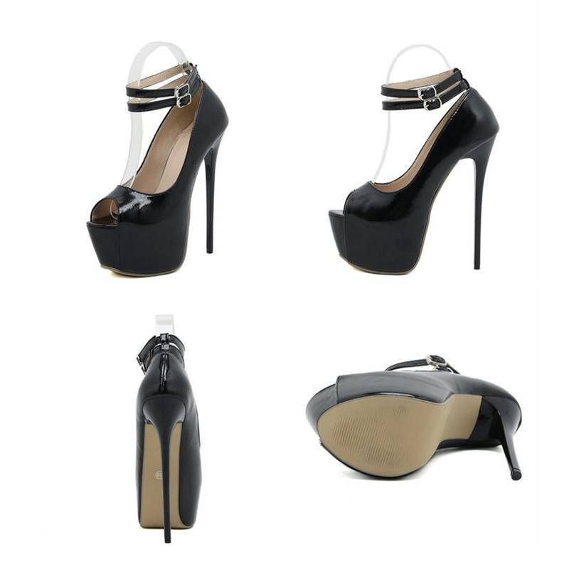 Liyke Fashion Design Double Buckle Strap Platform Sandals Women Pumps Sexy Peep Toe 16.5CM Super High Heels Stripper Shoes White Liyke Fashion Design Double Buckle Strap Platform Sandals Women Pumps Sexy Peep Toe 16.5CM Super High Heels Stripper Shoes White