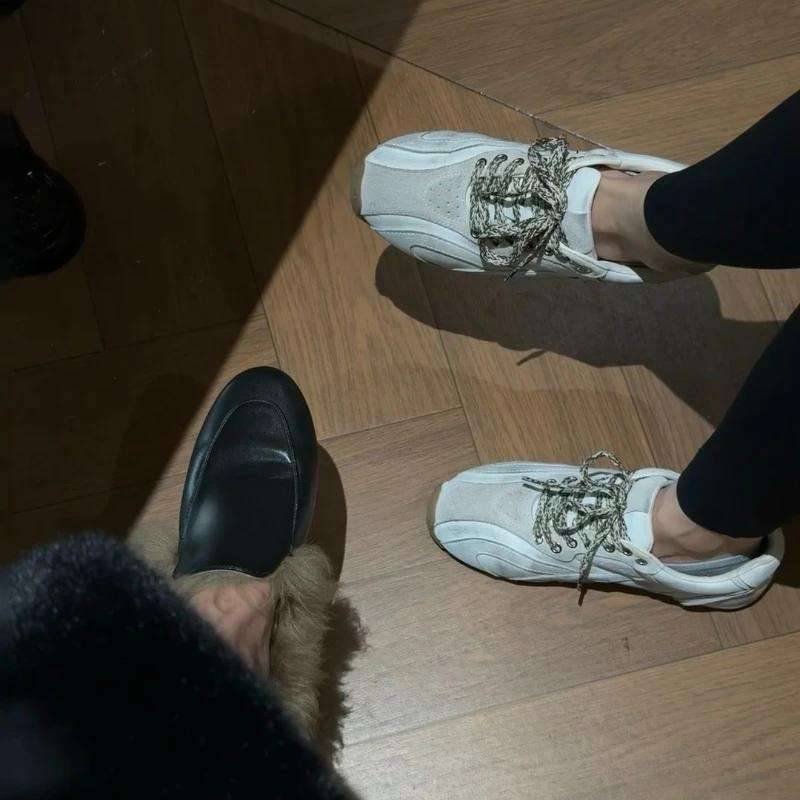 Zapatillas de suela gruesa, deportivos informales retro Zapatillas de Mujer Zapatillas de suela gruesa, deportivos informales retro Zapatillas de Mujer