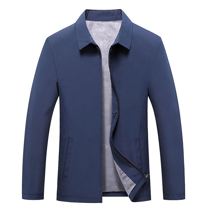 Men's Turndown Collar Zipper Coat Men's Turndown Collar Zipper Coat