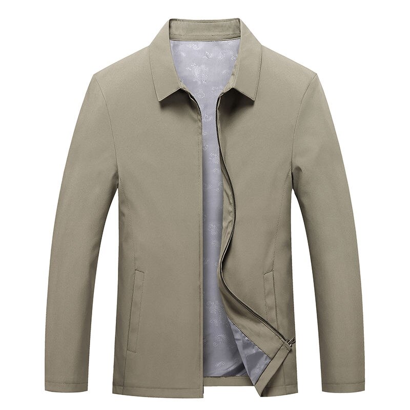 Men's Turndown Collar Zipper Coat Men's Turndown Collar Zipper Coat