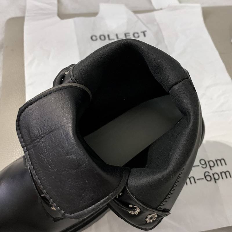 Women's Fashion Leather High Ankle Boots