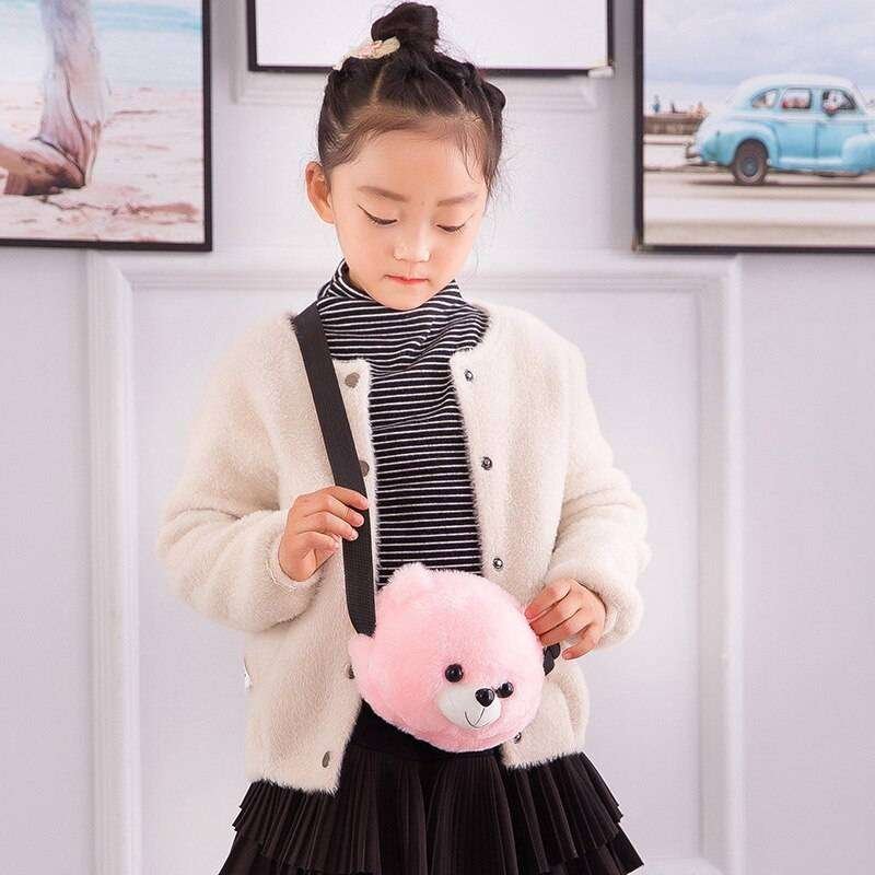 Baby Bear Shaped Plush Bag