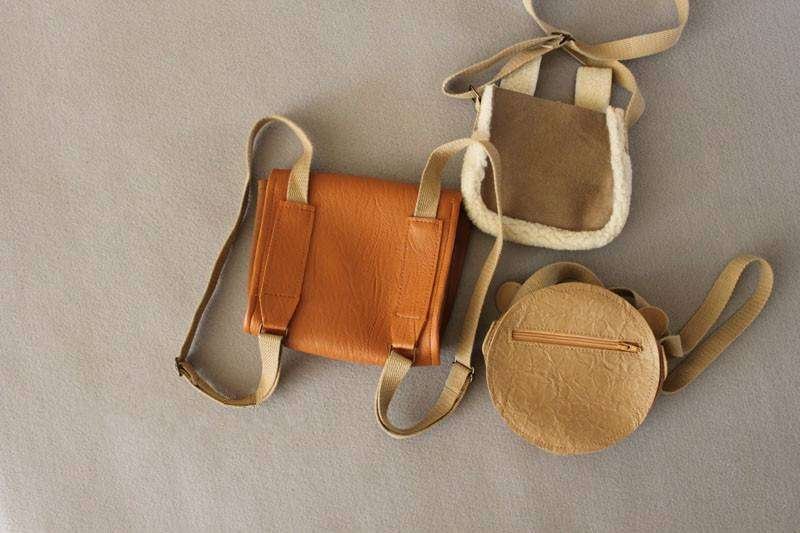 Bear Stylized Leather Backpack for Baby