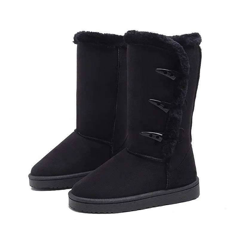 Botas de nieve con forro polar de invierno para mujer de algodón Botas , zapatos y botines de Mujer Botas de nieve con forro polar de invierno para mujer de algodón Botas , zapatos y botines de Mujer