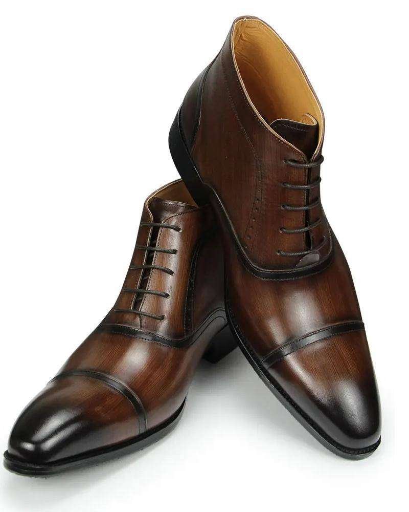 Botines de cuero para hombre con cordones Botas , Zapatos y Botines de Hombre Botines de cuero para hombre con cordones Botas , Zapatos y Botines de Hombre