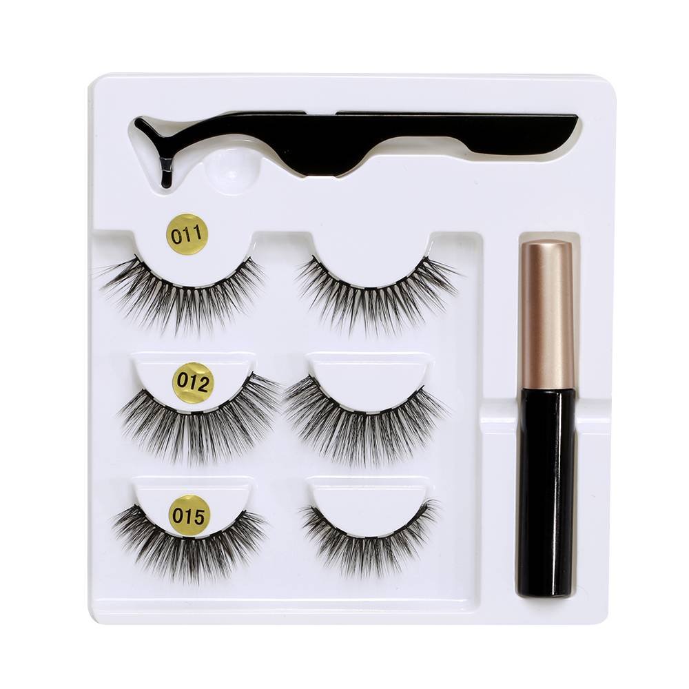 Waterproof Magnetic Eyelashes with Liquid Eyeliner