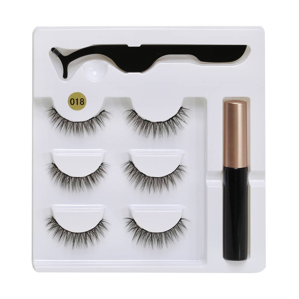 Waterproof Magnetic Eyelashes with Liquid Eyeliner