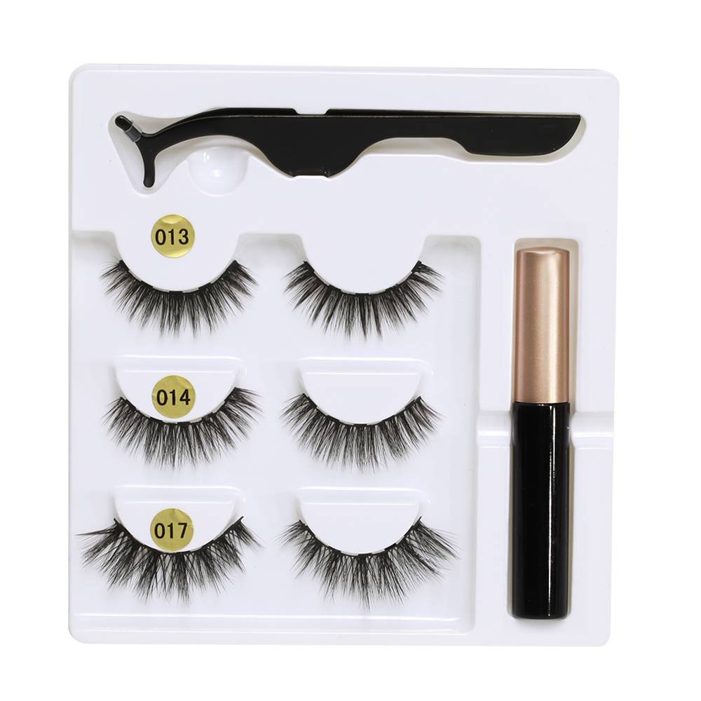 Waterproof Magnetic Eyelashes with Liquid Eyeliner