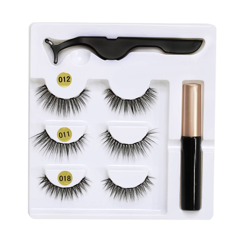 Waterproof Magnetic Eyelashes with Liquid Eyeliner