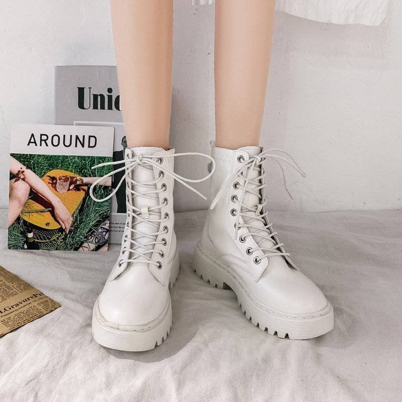 Women's Fashion Leather High Ankle Boots