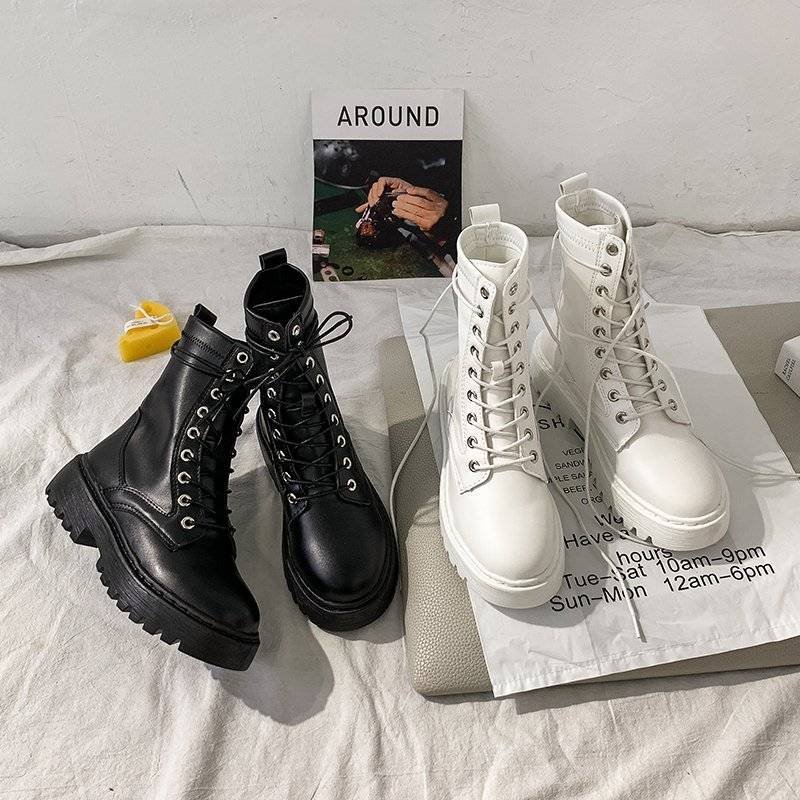 Women's Fashion Leather High Ankle Boots