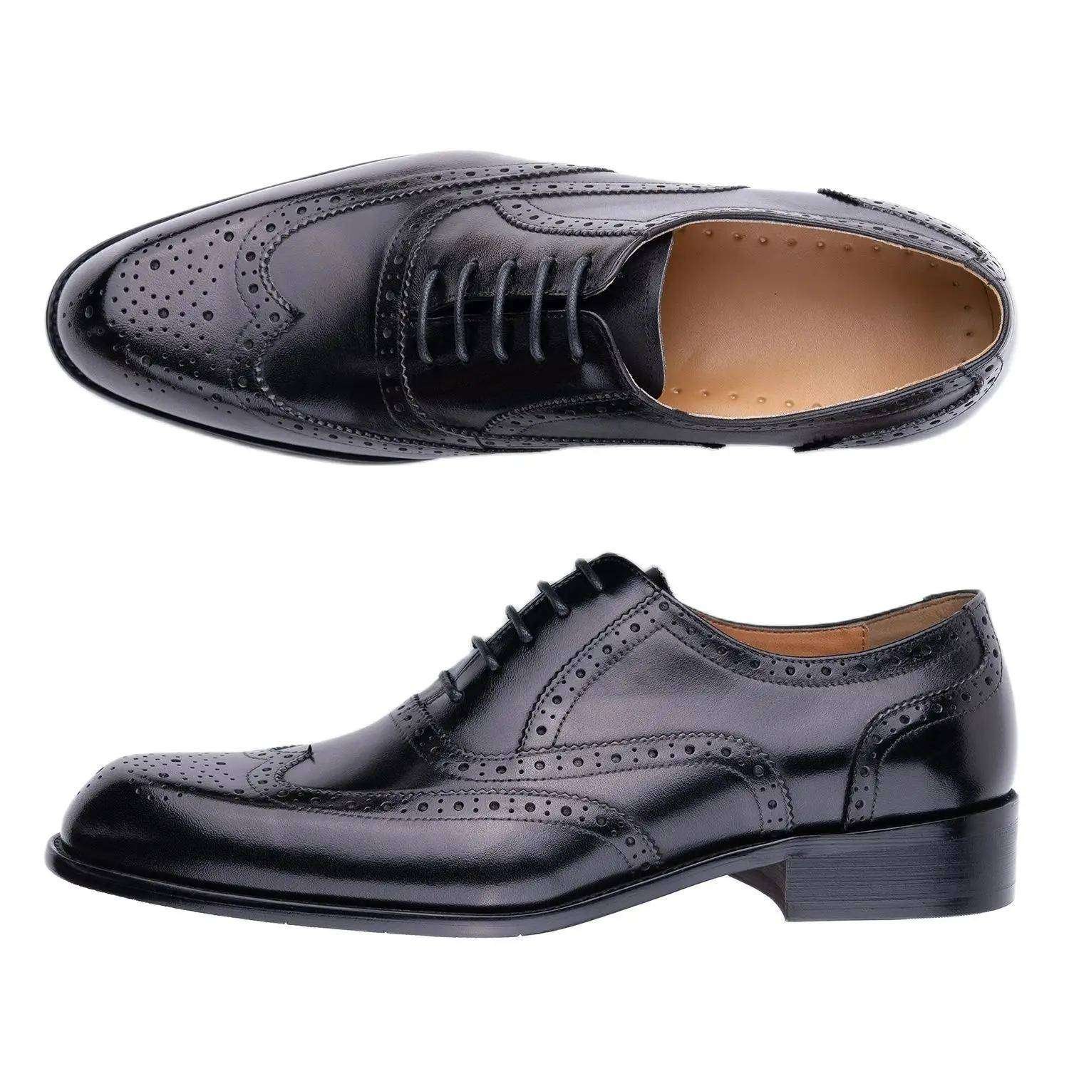 Zapatos de cuero genuino Oxford hecho a mano Zapatos de cuero genuino Oxford hecho a mano