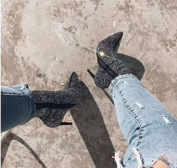 Women’s Queen of the Night Rhinestones Ankle Boots Botas , zapatos y botines de Mujer Zapatos Women's Queen of the Night Rhinestones Ankle Boots Botas , zapatos y botines de Mujer Zapatos